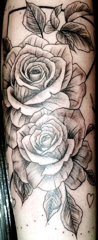 tattoo floral 2 roses