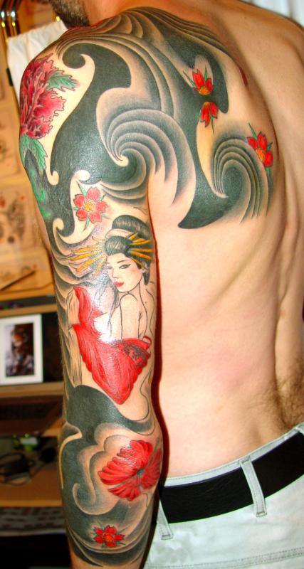 tattoo asiatique couleur