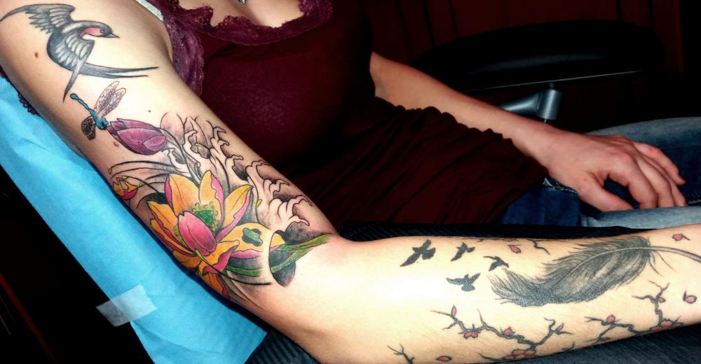 tattoo lotus couleur