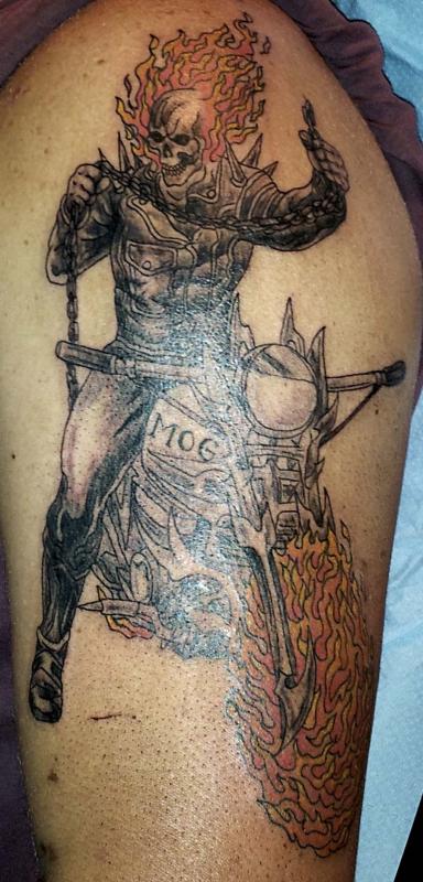 tattoo ghost rider couleur
