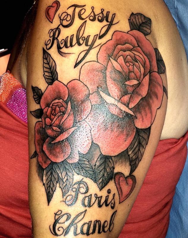 tattoo rose couleur