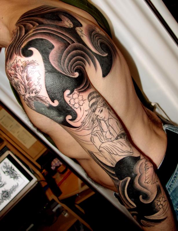 recouvrir plusieurs tattoo sur un bras
