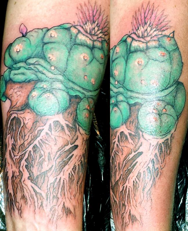 tattoo floral cactus