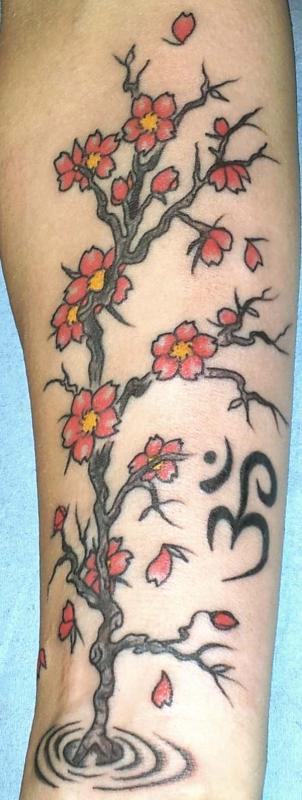 tattoo cerisier japonais bras