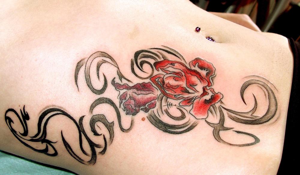 tattoo floral rose