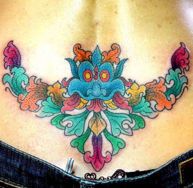 tattoo dragon tibétain couleur